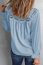 Romance-Inspired History Crochet Long Sleeve Top
