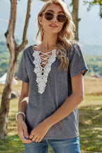 My Favorite Muse Lace Short Sleeve Tee