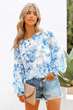 Radiance And A Breeze Print Smocked Top
