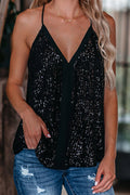 Maddox Sequin V-Neck Cami Top
