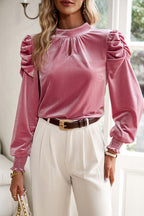 Completely Captivated Velvet Tie-Back Long Sleeve Top
