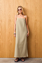 Mood of Forever Cotton High-Slit Maxi Dress