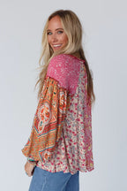 Mood The Best Floral Print Long Sleeve Top