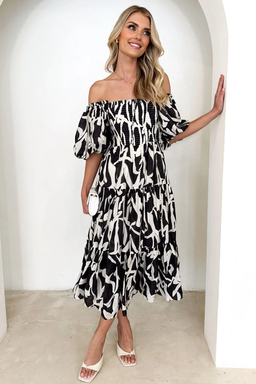 Just Feels Right Smocked Puff Sleeve Maxi Dress