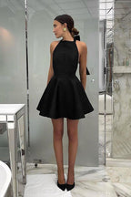 Love Story That Wows Black Backless Mini Dress