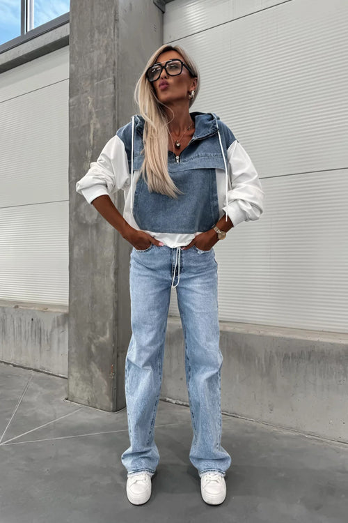 Comfort Ahead Denim Pullover