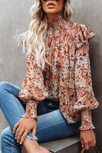 Sipping On Affection Printed Smocked Top