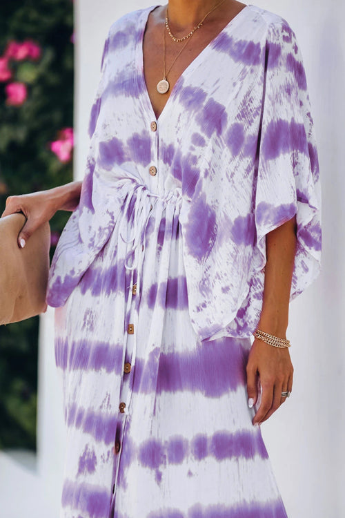 Unforgettable Tie-Dye Button Up Maxi Dress