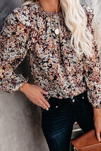 Charm Hunter Floral Print Long Sleeve Top