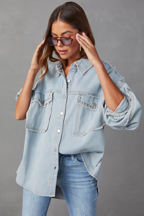 Perfectly Prepared Denim Shacket
