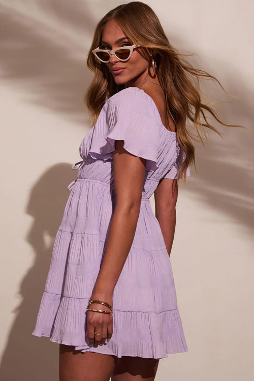 Admirably Polished Adjustable Short Sleeve Mini Dress