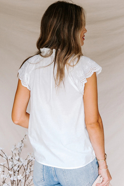 Move With Ease Lace Short Sleeve Top