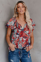 Flying High Printed Short Sleeve Top