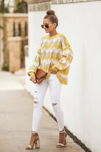 You Are My Golden Glow Bright Yellow Stripe Sweater