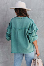 Your Finest Ruffled Rivet Shacket