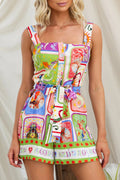 Out For Playful Spirit Button Printed Romper