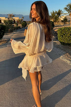 Mesmerize Me Layered Long Sleeve Mini Dress