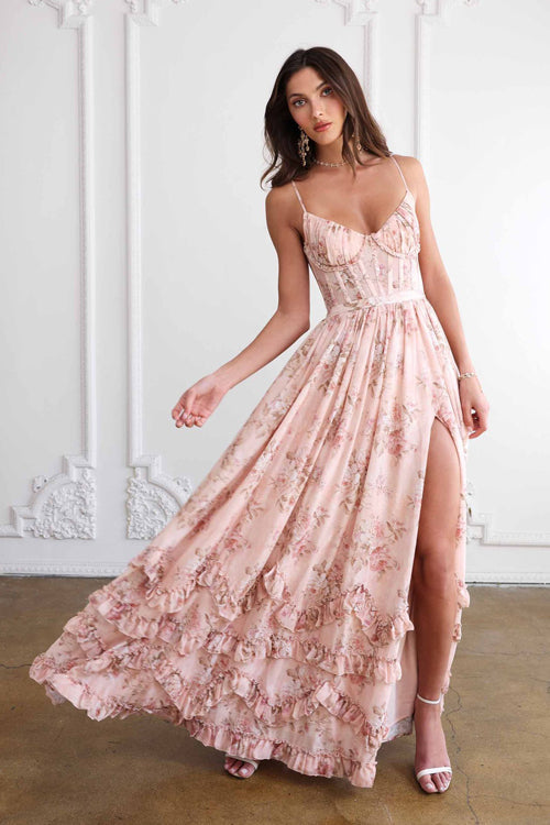 Real Love Story Floral Print Maxi Dress