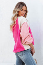 Looking Radiant Teddy Color Block Pullover