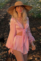 In Your Reveries Tied-Up Long Sleeve Suit