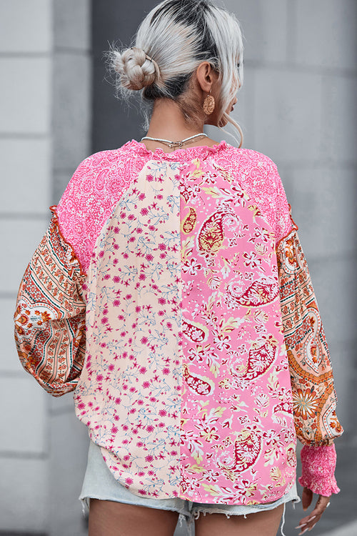 Mood The Best Floral Print Long Sleeve Top