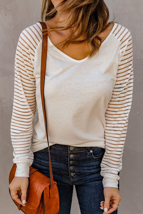 Open To Affection Striped Long Sleeve Top