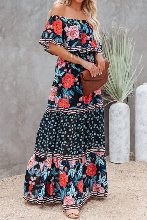 Lost In The Occasion Boho Print Maxi Dress