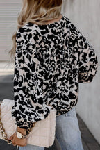 Mood Setter Polka Dot Print Button Down Top