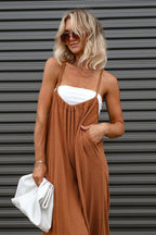 Have A Little Playful Spirit Pocketed Tie Jumpsuit