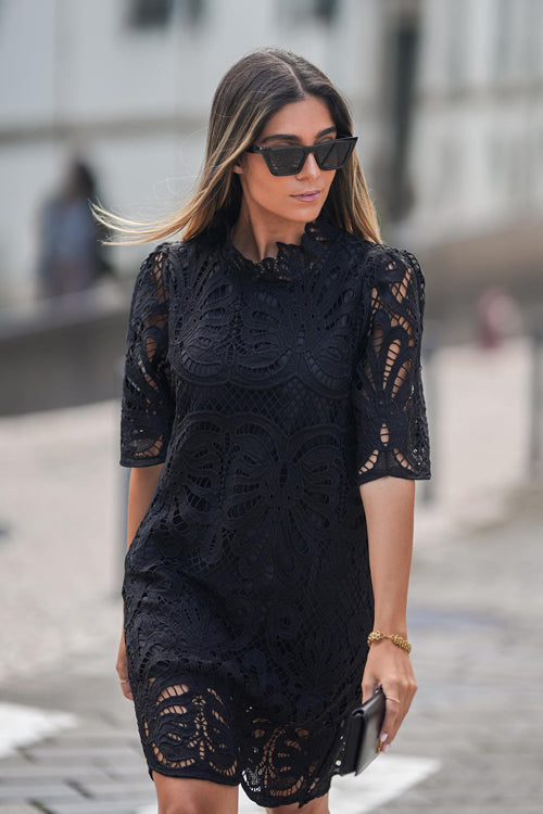 Worldly Escape Hollow-out Mini Dress