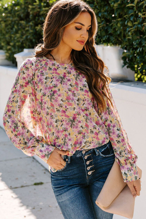 Extra Charming Floral Printed Smocked Top