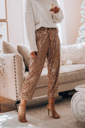 Festive Ready Golden Sequin Pants