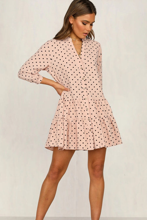 Living The Reverie Dot Mini Dress