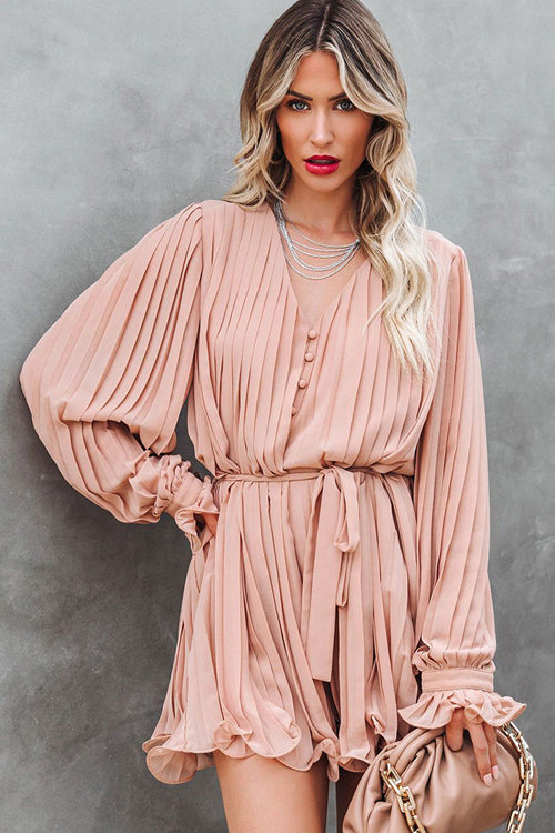 Dance All Evening Pleated Flare Mini Dress