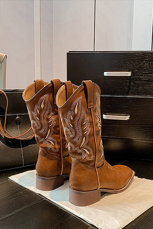 Iconic Spirit Faux Leather Western Boot