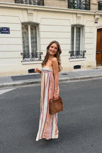 Forevermore Sleeveless Striped Maxi Dress