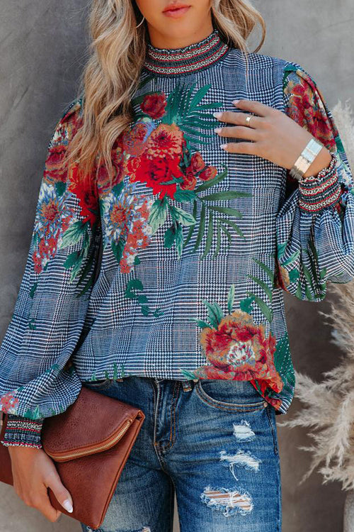 Getaway Reveries Floral Print Smocked Top