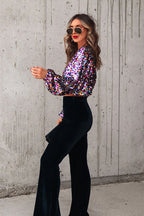 Striking Charmer Sequin Cropped Top