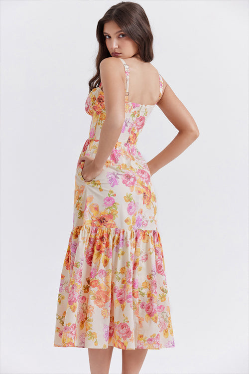 Feels Just Right Floral Print Midi Dress