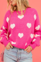 With Affection Pink Long Sleeve Knit Sweater