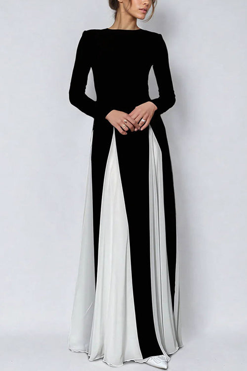 Striking Mystery Mermaid Long Sleeve Maxi Dress