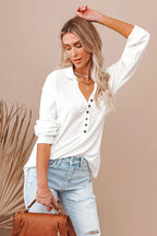 Less Is More Button Up Knit Top