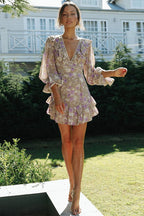 Exceptionally Polished Floral Print Backless Mini Dress