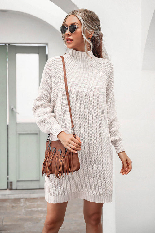 It's Your Affection Long Sleeve Sweater Mini Dress