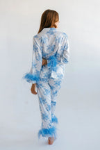 Gentle Reveries Feather Christmas Long Sleeve Pajama Set