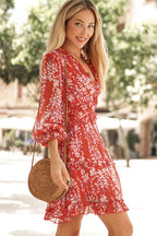 Affection is Life Ruffled Printed Mini Dress
