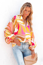 Getting Luxe Printed Statement Sleeve Top