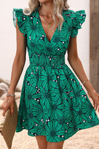 Mood Like Affection Printed Flare Mini Dress