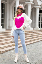 Look Out Heart Long Sleeve Knit Sweater