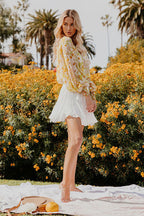 Perfect Outing Floral Print Smocked Top